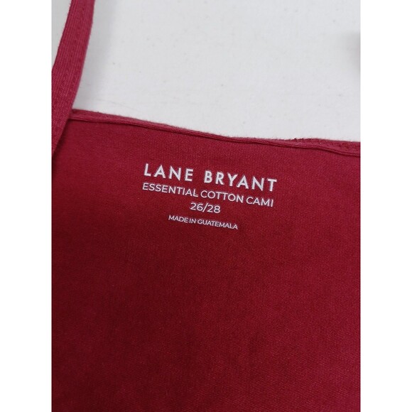 Lane Bryant Essential Red Cotton Stretch Spaghetti Strap Top Womens 26/28 NWT - Picture 5 of 7